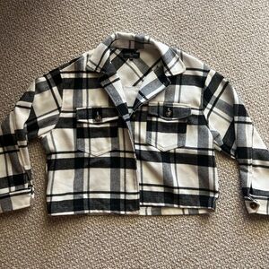 Black & White Flannel Jacket